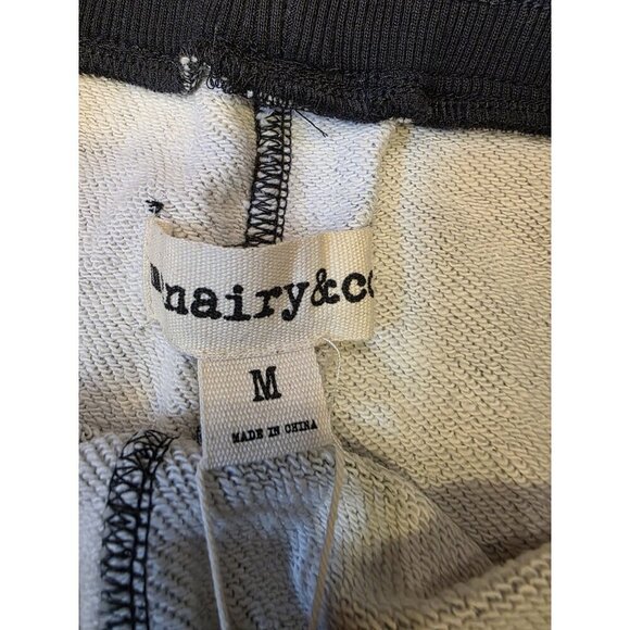 Mcnairy & Co Sweatpants Mens sz M Black Gray Chevron Streetwear Cuffed Heavy NWT - Picture 3 of 11